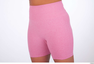 Reeta dressed hips pink short leggings sports thigh 0002.jpg